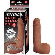#2 Natural Realskin Squriting Penis - Brown #2 Natural Realskin Squriting Penis - Brown