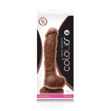 Colours - Dual Density - 8 Inch Dildo - Brown Colours - Dual Density - 8 Inch Dildo - Brown