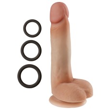 Cloud 9 Novelties Dual Density Real Touch 7 Inch With Balls - Tan Cloud 9 Novelties Dual Density Real Touch 7 Inch With Balls - Tan