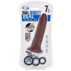 Cloud 9 Novelties Dual Density Real Touch 7 Inch With No Balls - Brown Cloud 9 Novelties Dual Density Real Touch 7 Inch With No Balls - Brown