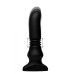 Thunder Plugs Silicone Vibrating and Thrusting Plug - Black