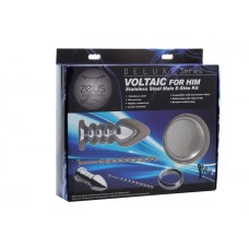 Zeus Deluxe Series Voltaic for Him Stainless Steel Male E-Stim Kit Zeus Deluxe Series Voltaic for Him Stainless Steel Male E-Stim Kit