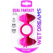 Wet Dreams - Dual Fantasy Cock Ring With Turbo Motors - Pink Wet Dreams - Dual Fantasy Cock Ring With Turbo Motors - Pink