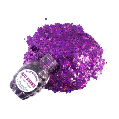 Berry Mischievous Cosmetic Glitter Glitz Grenade Keychain in Aloe Gel Berry Mischievous Cosmetic Glitter Glitz Grenade Keychain in Aloe Gel