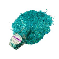 Mermaid Magnifique Turquoise Cosmetic Glitter Glitz Grenade Keychain in Aloe Gel Mermaid Magnifique Turquoise Cosmetic Glitter Glitz Grenade Keychain in Aloe Gel