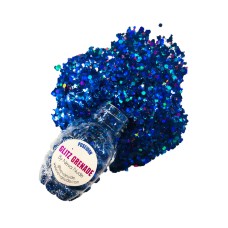 Poseidon Blue Cosmetic Glitter Glitz Grenade Keychain in Aloe Gel Poseidon Blue Cosmetic Glitter Glitz Grenade Keychain in Aloe Gel