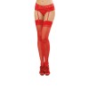Sheer Thigh High - One Size - Red