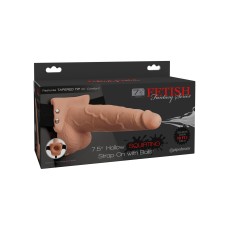 Fetish Fantasy Series 7.5 Inch Hollow Squirting Strap-on With Balls - Flesh Fetish Fantasy Series 7.5 Inch Hollow Squirting Strap-on With Balls - Flesh