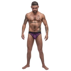 Airotic Mesh Enhancer Thong - Purple - S/m