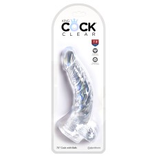 King Cock Clear 7.5 Inch Cock With Balls King Cock Clear 7.5 Inch Cock With Balls