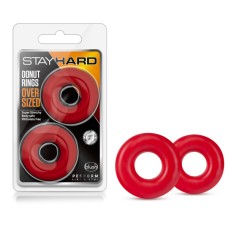 Stay Hard - Donut Rings Oversized - Red Stay Hard - Donut Rings Oversized - Red