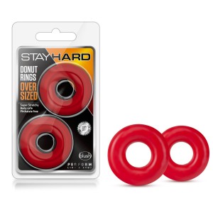 Stay Hard - Donut Rings Oversized - Red Stay Hard - Donut Rings Oversized - Red