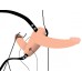 Power Pegger Silicone Vibrating Double Dildo With  Harness - Flesh