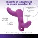 Double Take 10x Vibrating Double Penetration Adjustable Strap-on Purple