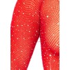 Rhinestone Snap Crotch Bodysuit - One Size - Red Rhinestone Snap Crotch Bodysuit - One Size - Red