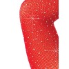 Rhinestone Snap Crotch Bodysuit - One Size - Red Rhinestone Snap Crotch Bodysuit - One Size - Red