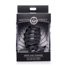 Hive Ass Tunnel Silicone Ribbed Hollow Anal Plug - Medium