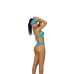 Lycra Bikini Top and Matching G-String - One Size - Turquiose