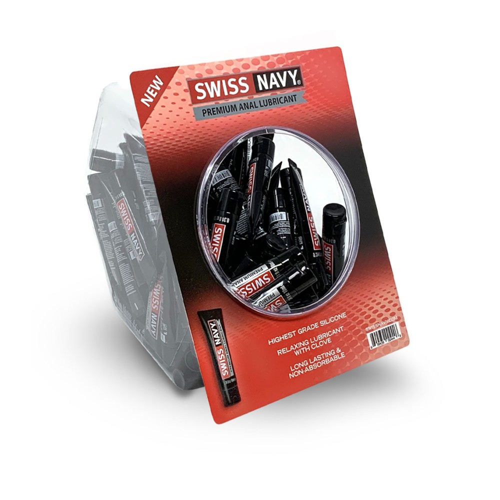 Swiss Navy Premium Silicone Anal Lubricant -100 Count Bowl - 10ml Bottles
