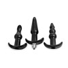 4 Piece Vibrating Anal Plug Set - Black