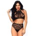 2 Pc Crop Top & Panty - Black - M/l 2 Pc Crop Top & Panty - Black - M/l