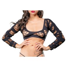 Wild Design Mesh Crotchless Leggings - One Size - Black Wild Design Mesh Crotchless Leggings - One Size - Black