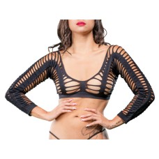 All Over Sraps Mesh Crotchless Leggings - One Size - Black All Over Sraps Mesh Crotchless Leggings - One Size - Black