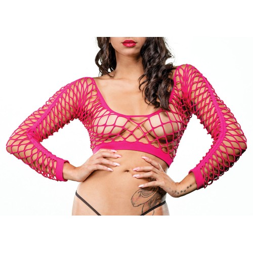All Over Mesh Crotchless Leggings - One Size - Pink All Over Mesh Crotchless Leggings - One Size - Pink