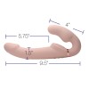 World's 1st Remote Control Inflatable Ergo-Fit Strap-on - Flesh