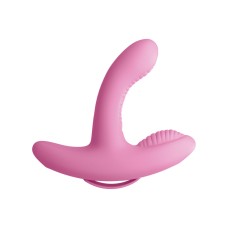 Threesome Rock n' Grind Silicone Vibrator - Pink