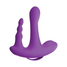 Threesome Rock n' Ride Silicone Vibrator - Purple Threesome Rock n' Ride Silicone Vibrator - Purple