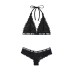 Not Your Bitch Bralette and Cheeky Panty Set - Black - S/m