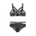 Karma's a Bitch Bralette and Cutout Panty Set - Black - S/m