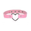 Dark Heart Chrome Heart Choker - Pink