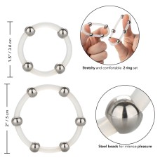 Steel Beaded Silicone Ring Set Steel Beaded Silicone Ring Set