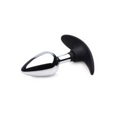 Dark Invader Metal and Silicone Anal Plug - Medium