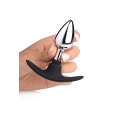 Dark Invader Metal and Silicone Anal Plug - Small