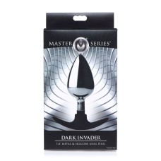 Dark Invader Metal and Silicone Anal Plug - Large