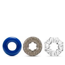 Stay Hard - Triple Stretch 3 Pack Cock Rings Stay Hard - Triple Stretch 3 Pack Cock Rings