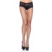 Fence Net Boy Short Pantyhose - One Size - Black