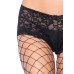 Fence Net Boy Short Pantyhose - One Size - Black