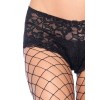 Fence Net Boy Short Pantyhose - Queen Size - Black