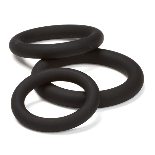Pro Sensual Silicone Cock Ring 3 Pack - Black Pro Sensual Silicone Cock Ring 3 Pack - Black