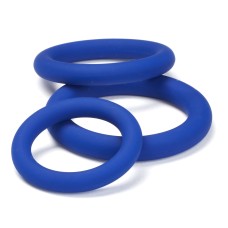 Pro Sensual Silicone Cock Ring 3 Pack - Blue Pro Sensual Silicone Cock Ring 3 Pack - Blue