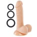 Pro Sensual Premium Silicone 6 Inch Dong With 3 Cockrings - Flesh Pro Sensual Premium Silicone 6 Inch Dong With 3 Cockrings - Flesh