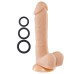 Pro Sensual Premium Silicone 8 Inch Dong With 3 Cockrings - Flesh Pro Sensual Premium Silicone 8 Inch Dong With 3 Cockrings - Flesh