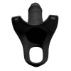 Hollow Silicone Dildo Strap-on - Black
