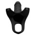 Hollow Silicone Dildo Strap-on - Black