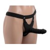 Hollow Silicone Dildo Strap-on - Black