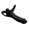 Hollow Silicone Dildo Strap-on - Black
